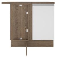Balcão de Canto Glamy 1 Porta Rustic e Branco Madesa - 2