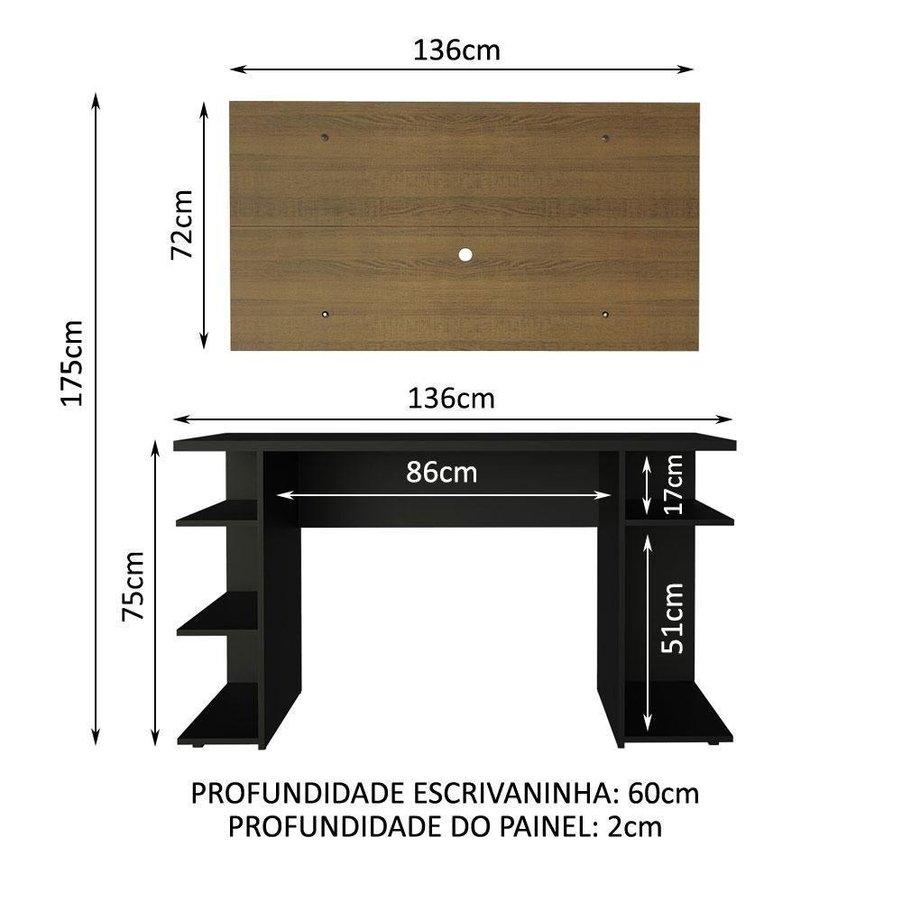 Mesa Gamer Painel para TV até 50" Madesa - 7