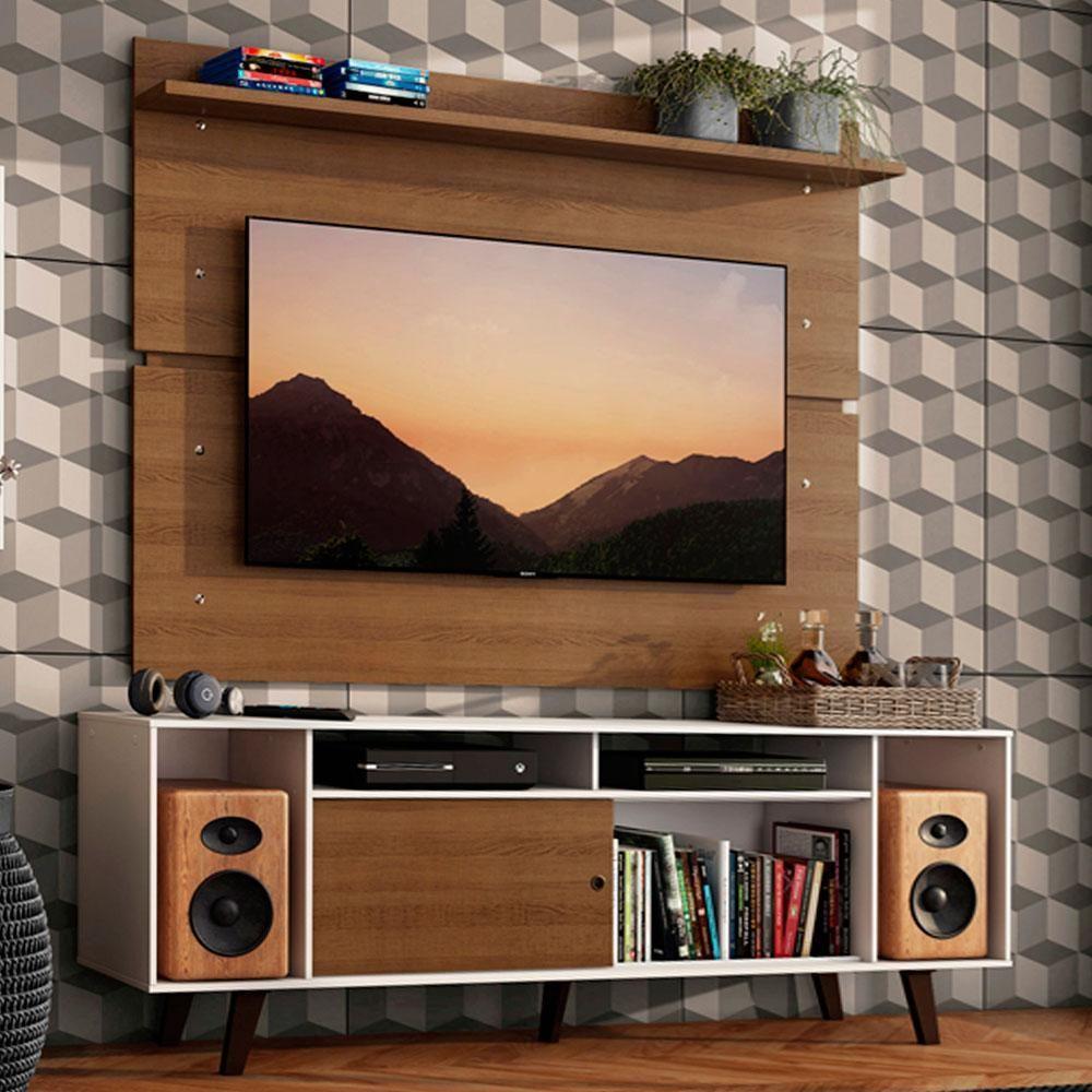 Rack Madesa Cancun com Pés e Painel para Tv Até 65 Polegadas - 2