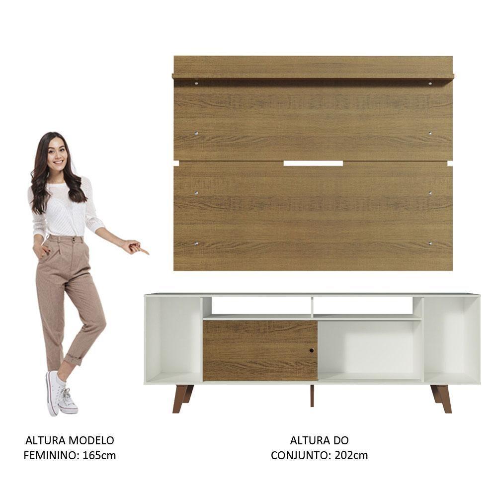 Rack Madesa Cancun com Pés e Painel para Tv Até 65 Polegadas - 9