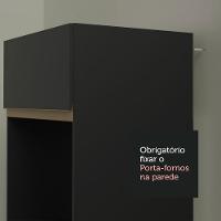 Cozinha Completa de Canto com Armário e Balcão Preto - 9