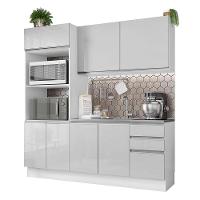 Cozinha Acordes Glamy Branco MDF 2 Gavetas 8 Portas Madesa  - 3