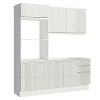 Cozinha Acordes Glamy Branco MDF 2 Gavetas 8 Portas Madesa  - 5