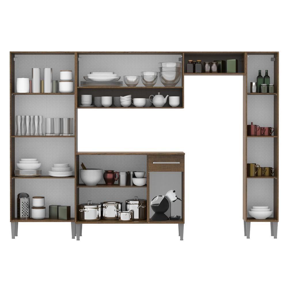 Cozinha Completa Emilly Preto com Armário e Balcão Madesa - 8