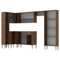 Cozinha Completa Canto Reto Emilly Amadeirado Rustic Madesa - 3