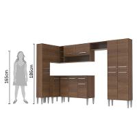Cozinha Completa Canto Reto Emilly Amadeirado Rustic Madesa - 9