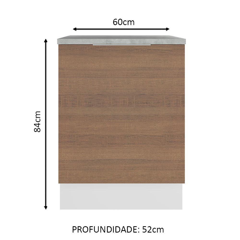 Balcão Stella 1 Porta Branco/rustic Madesa - 9