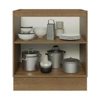 Balcão Madesa 70 Cm 2 Portas - Sem Tampo Rustic/Cinza - 1