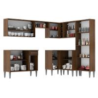 Cozinha Canto Reto Emilly 417 Armário e Balcão Rustic Madesa - 6