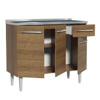 Balcão Gabinete Com Pia 3 Portas E 1 Gaveta 105cm Rustic Emilly Madesa Rustic - 7