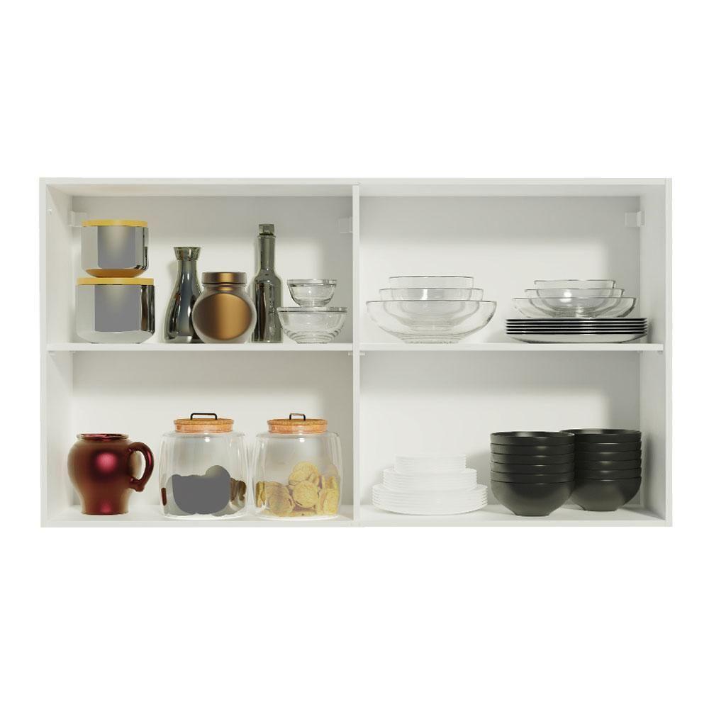 Armário Aéreo Reims 120cm 2 Portas Branco Madesa - 4