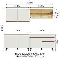 Cozinha Completa Reims com Armário e Balcão Branco Madesa - 5