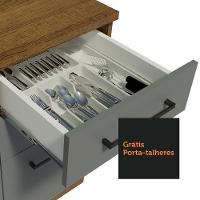 Armário De Cozinha Compacta 180cm Rustic/cinza Agata Madesa 09 Rustic/cinza - 5