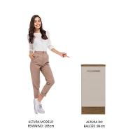 Balcão 40 Cm 1 Porta Rustic/crema Agata Madesa Rustic/crema - 7