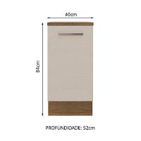 Balcão 40 Cm 1 Porta Rustic/crema Agata Madesa Rustic/crema - 10