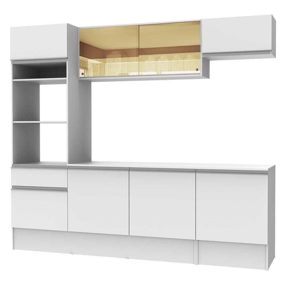 Cozinha Completa Diamante com Armário Balcão e Tampo - Madesa - 2