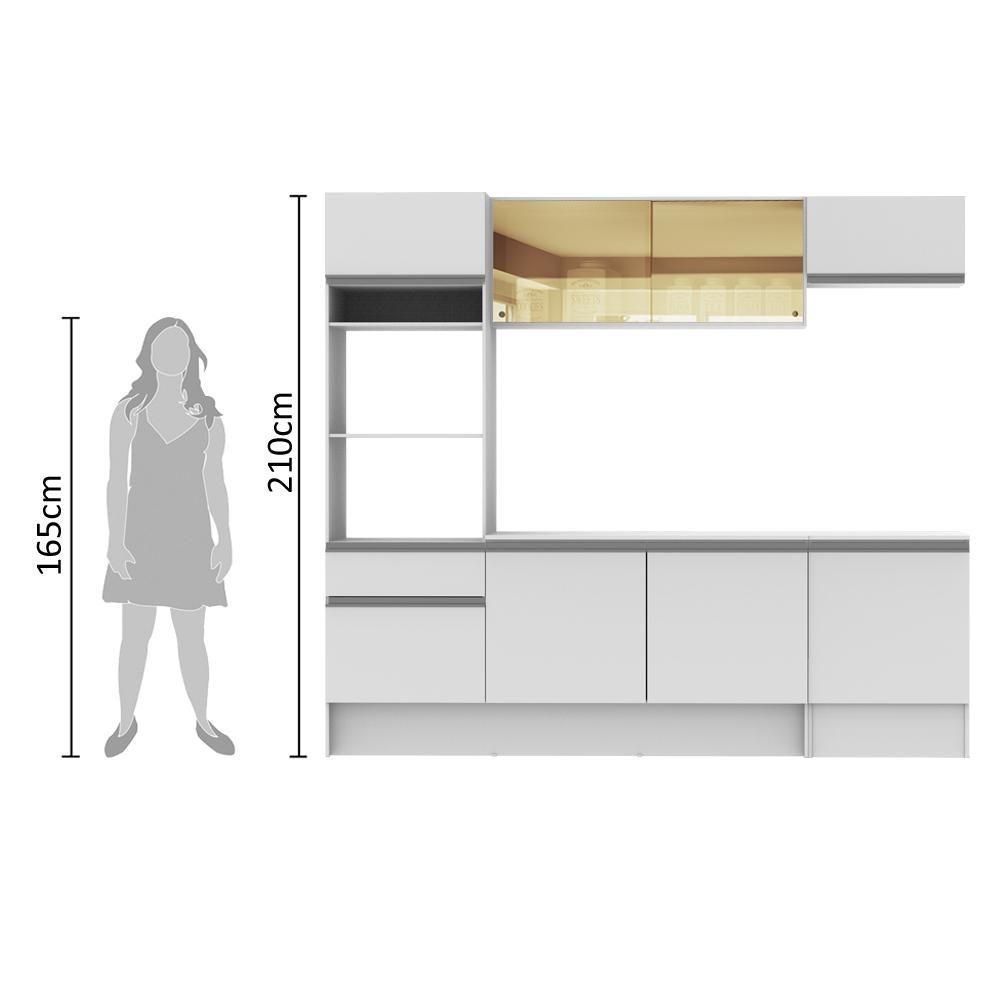 Cozinha Completa Diamante com Armário Balcão e Tampo - Madesa - 6