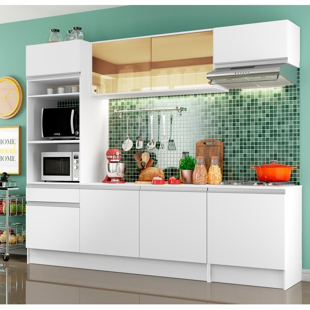 Cozinha Completa Diamante com Armário Balcão e Tampo - Madesa - 10