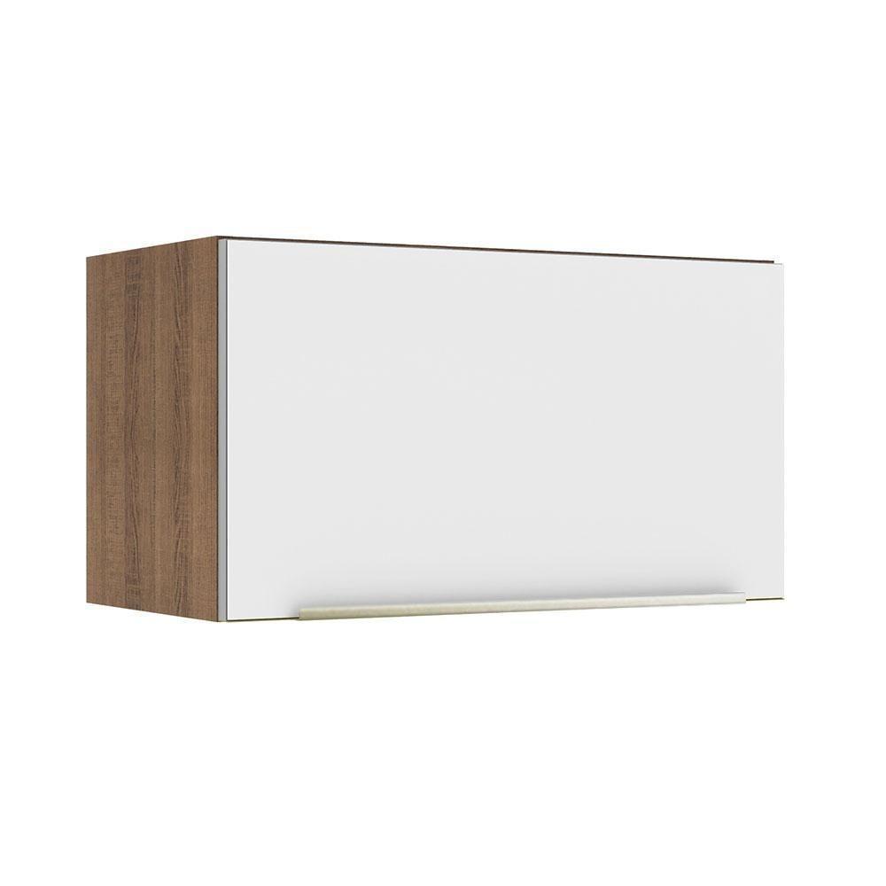 Armário Aéreo 60 Cm 1 Porta Basculante Rustic/Branco Veludo - 2