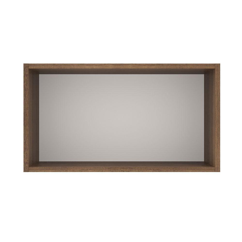 Armário Aéreo 60 Cm 1 Porta Basculante Rustic/Branco Veludo - 3