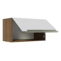 Armário Aéreo 60 Cm 1 Porta Basculante Rustic/Branco Veludo - 7