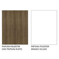 Armário Aéreo 60 Cm 1 Porta Basculante Rustic/Branco Veludo - 8