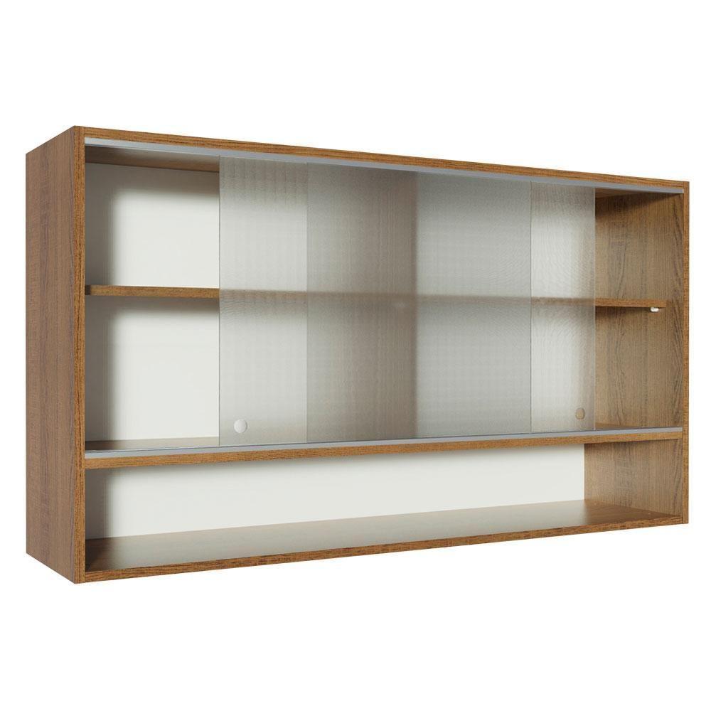 Armário Aéreo Glamy 2 Portas Quadrato 1 Nicho Rustic Madesa - 8