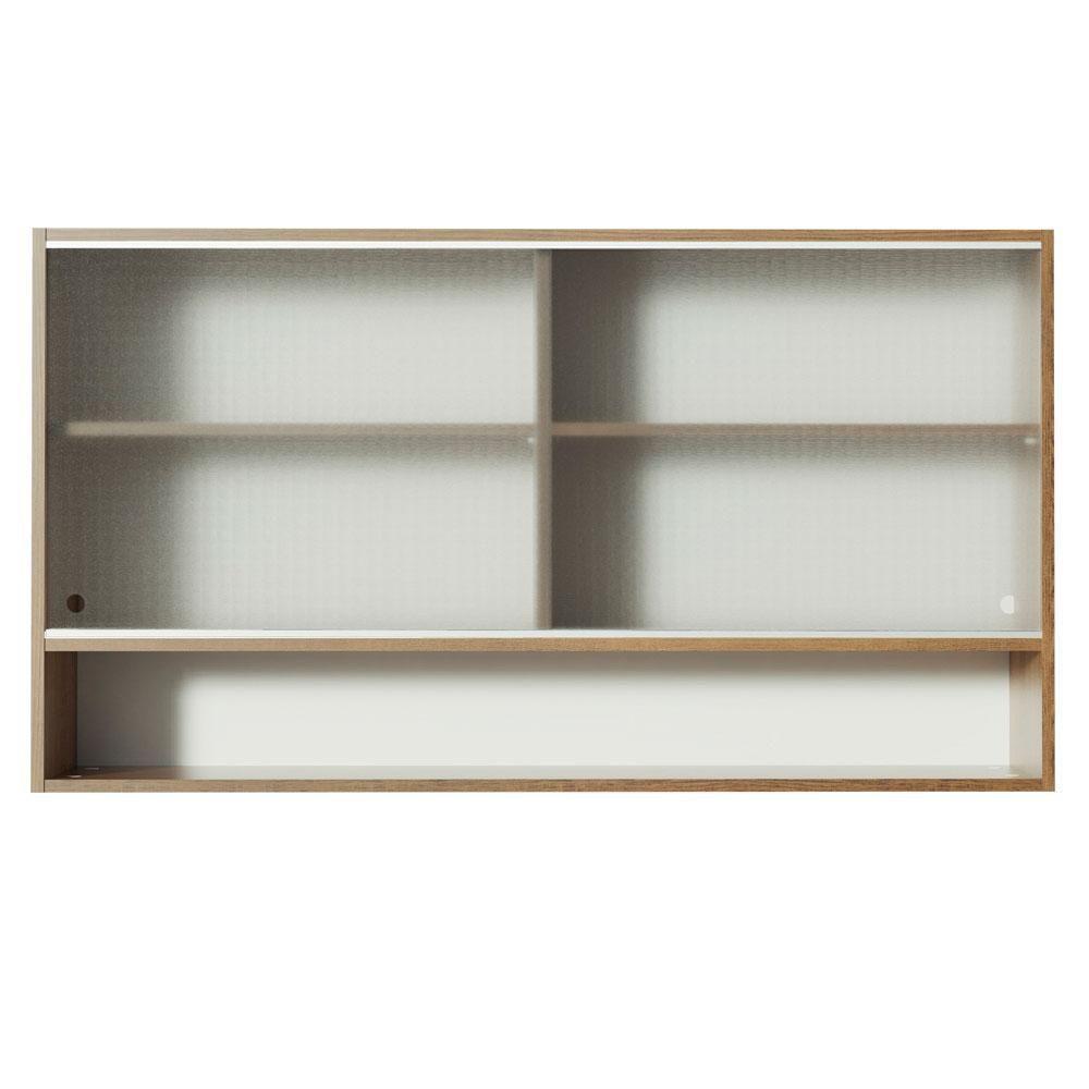 Armário Aéreo Glamy 2 Portas Quadrato 1 Nicho Rustic Madesa - 3