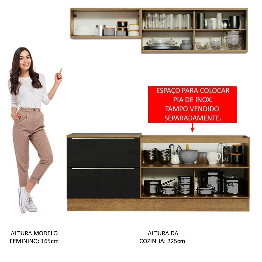 Cozinha Completa Madesa Armário E Balcão 5 Portas 2 Gavetas - 10