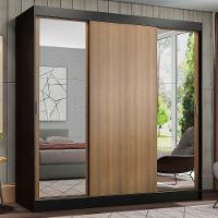 Guarda-roupa Casal Reno 3 Portas de Correr Espelhos Madesa - 1