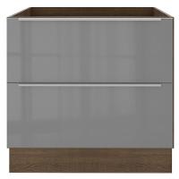 Balcão Madesa Lux 80 Cm 2 Gavetas Rustic/cinza - 7