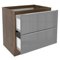 Balcão Madesa Lux 80 Cm 2 Gavetas Rustic/cinza - 3