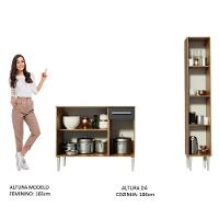 Cozinha Compacta Madesa Balcão e Paneleiro Rustic/preto - 9