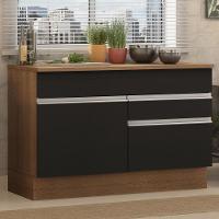 Balcão De Pia Madesa Glamy 120 Cm 1 Porta E 2 Gavetas Preto - 5