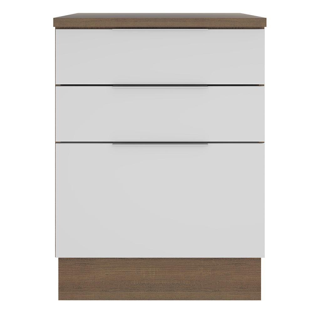 Balcão Stella 3 Gavetas Rustic/branco Madesa - 5