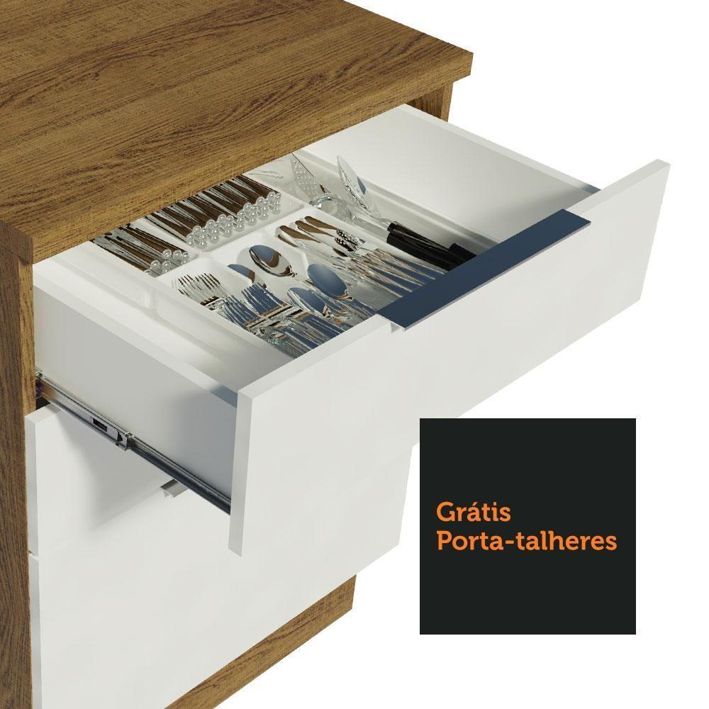 Balcão Stella 3 Gavetas Rustic/branco Madesa - 10