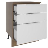 Balcão Stella 3 Gavetas Rustic/branco Madesa - 3