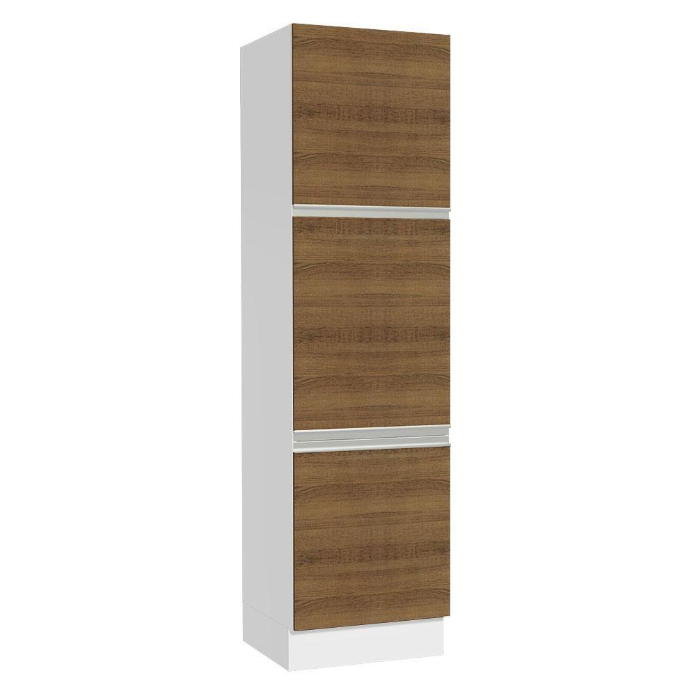 Paneleiro Glamy 3 Portas 60cm Rustic/Branco Madesa - 1