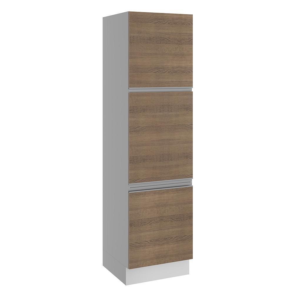 Paneleiro Glamy 3 Portas 60cm Rustic/Branco Madesa - 2