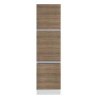 Paneleiro Glamy 3 Portas 60cm Rustic/Branco Madesa