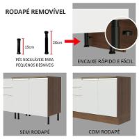 Balcão de Pia Glamy 2 Portas 2 Gavetas Madesa - 8