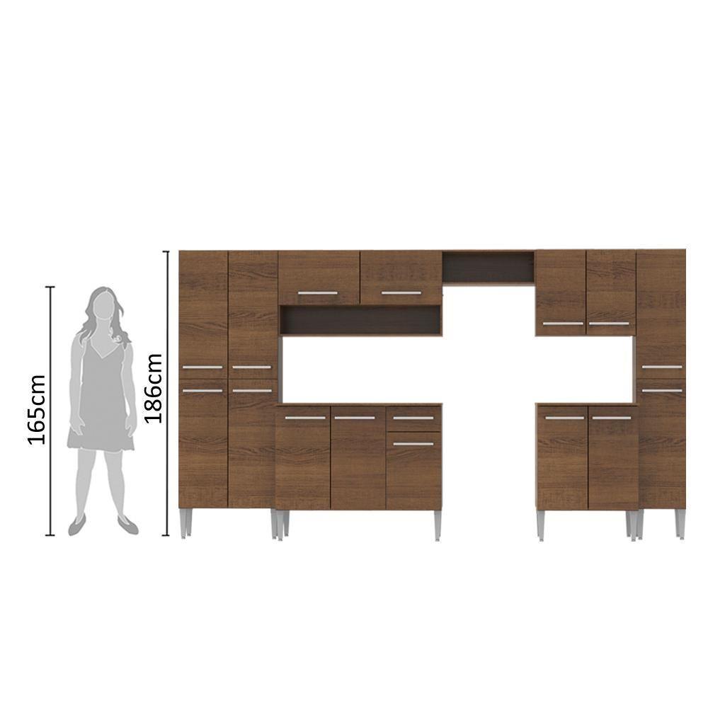 Cozinha Completa Emilly Armário e Balcão Rustic Madesa - 6