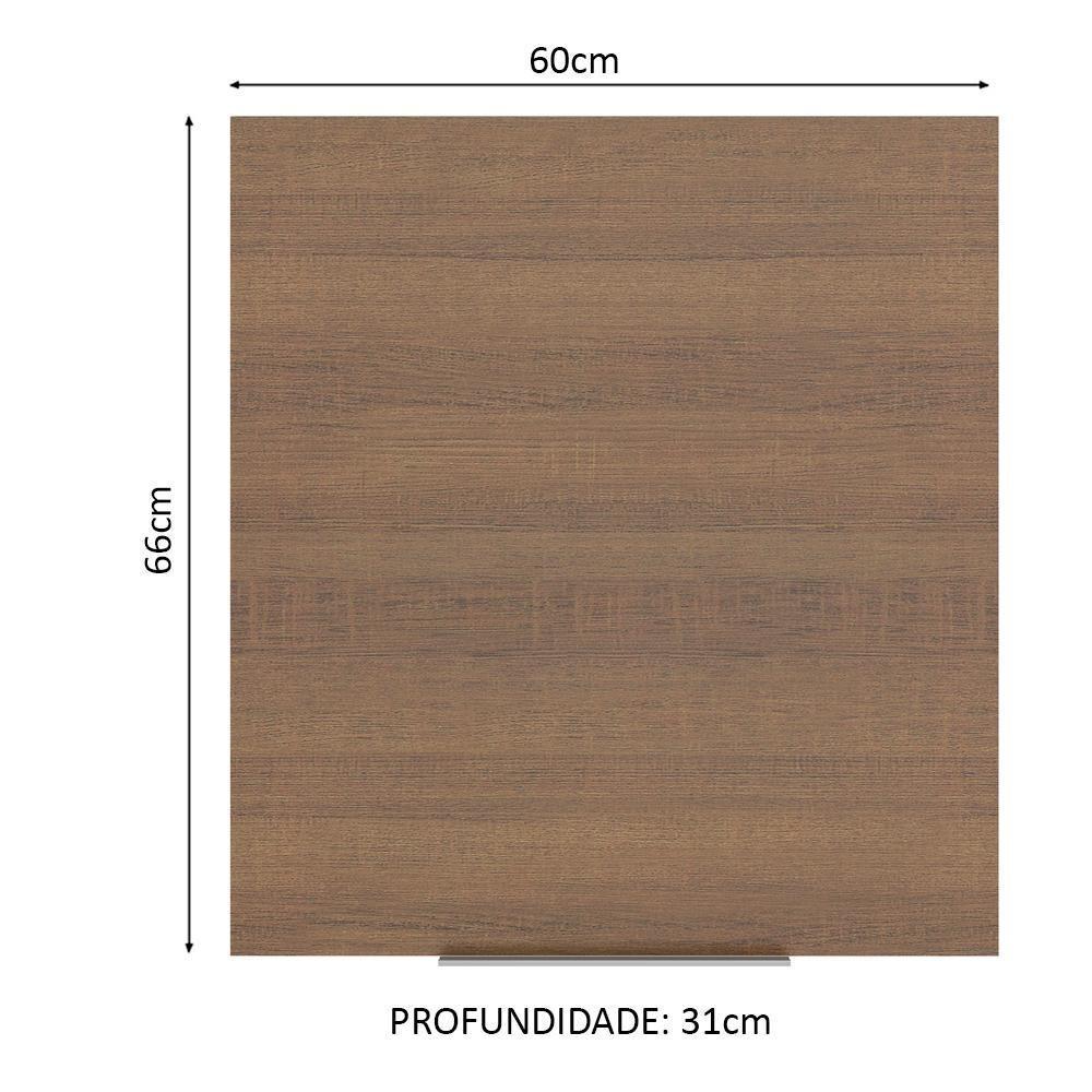 Armário Aéreo Stella 1 Porta Branco/rustic Madesa - 6