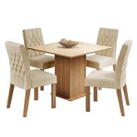 Conjunto Sala de Jantar Brenda Mesa 4 Cadeiras Madesa - 1