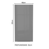 Armário Aéreo Madesa Lux 40 X 83 Cm 1 Porta Rustic/cinza - 6