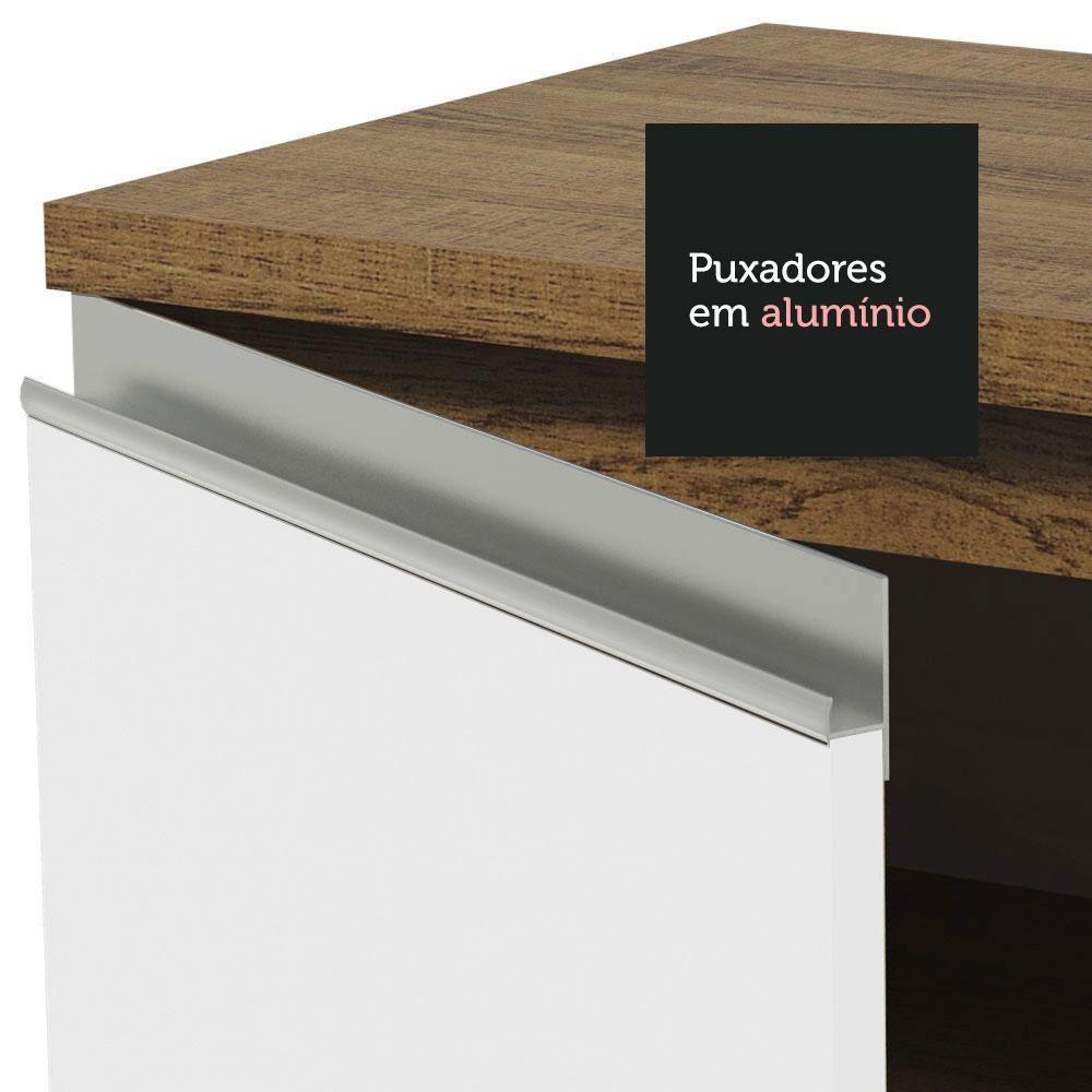Balcão Glamy 80 cm 2 Portas Rustic e Branco Madesa - 9