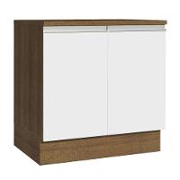 Balcão Glamy 80 cm 2 Portas Rustic e Branco Madesa - 1