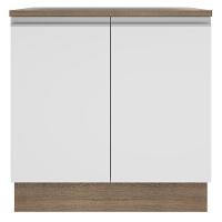 Balcão Glamy 80 cm 2 Portas Rustic e Branco Madesa - 6