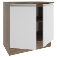 Balcão Glamy 80 cm 2 Portas Rustic e Branco Madesa - 10
