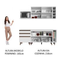 Cozinha Completa Madesa Reims com Armário e Balcão - Branco - 6